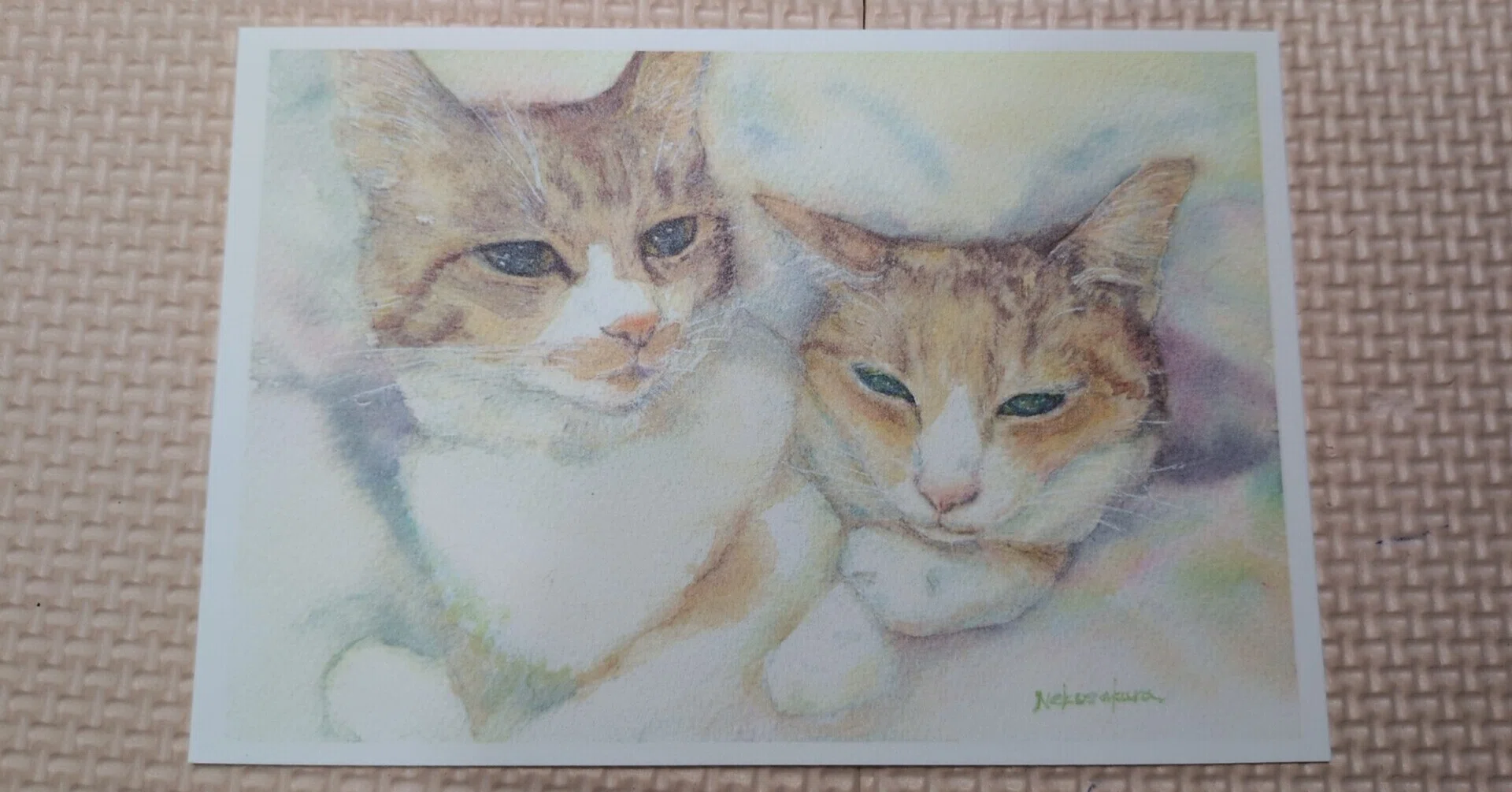 小倉北区室町 nanpo展へ行ったら、水彩画アーティスト「ねこさくら