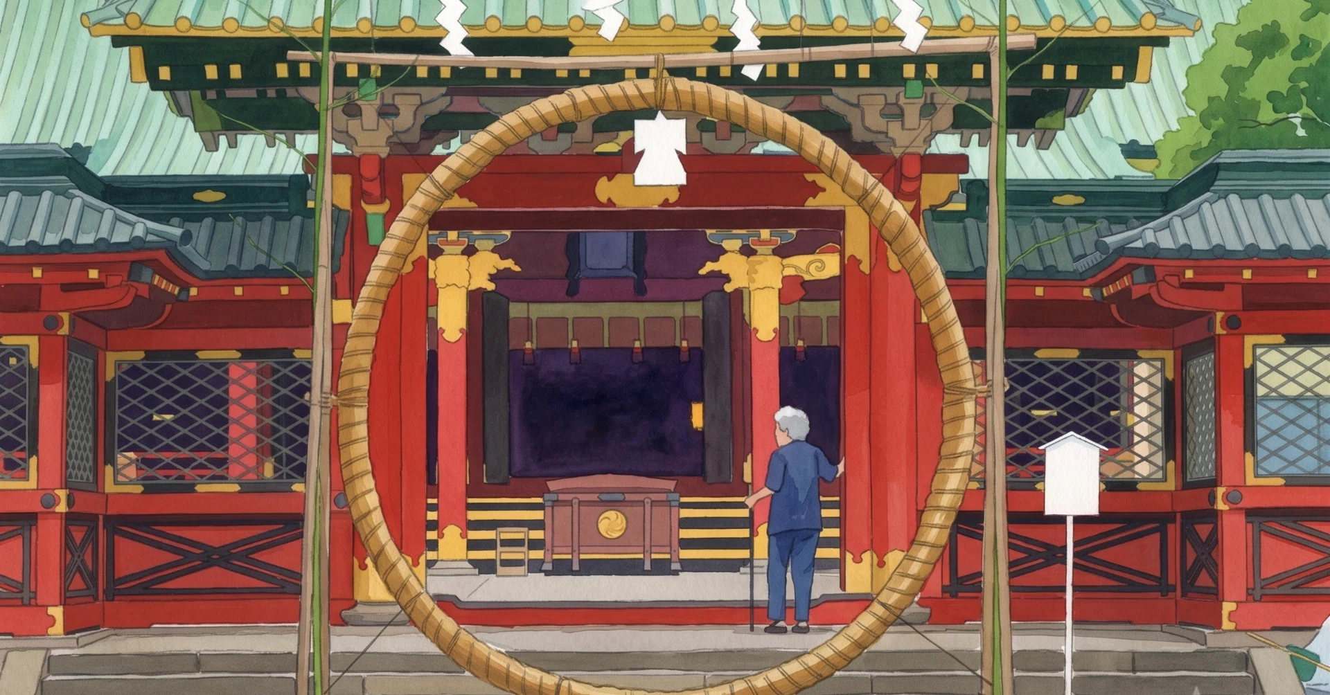 AI画像生成:033]根津神社 唐門:アクリル画:AC-R2.3｜Ryoichi Ishii