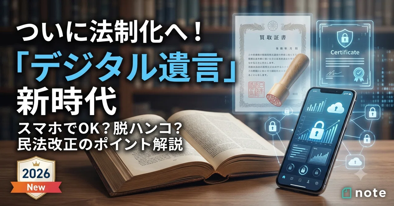 「【2026年解禁】ついに「デジタル遺言」が誕生！スマホで終活はどう変わる？」のサムネイル