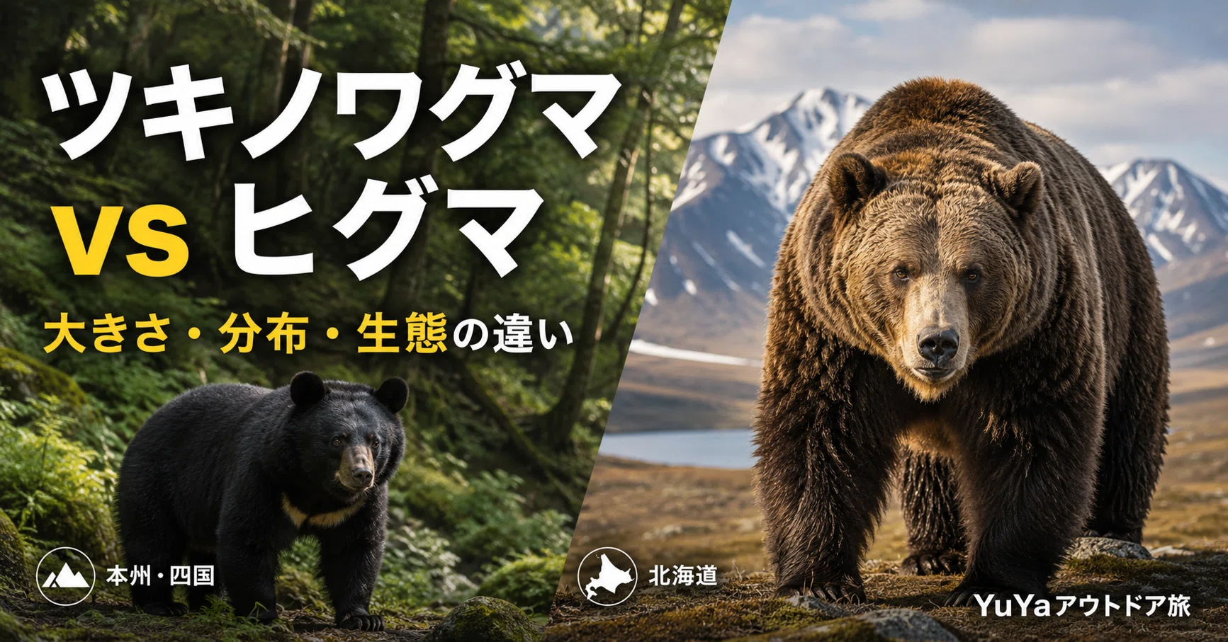 ツキノワグマとヒグマ、何がどう違う？──データで見る日本の“2大グマ