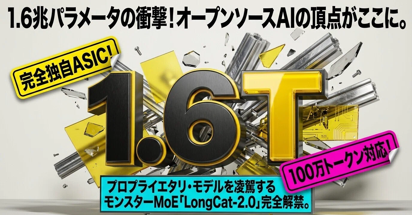 GPT-5.5を凌駕する自律型DevOps能力。LongCat-2.0：1.6兆パラメータが