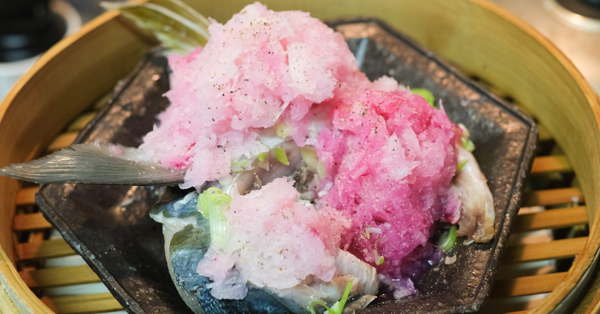 鰤を丸ごと一匹捌く 加熱食 鰤かまのあじさい蒸 清蒸 青竹蒸 かに倶楽部 Note