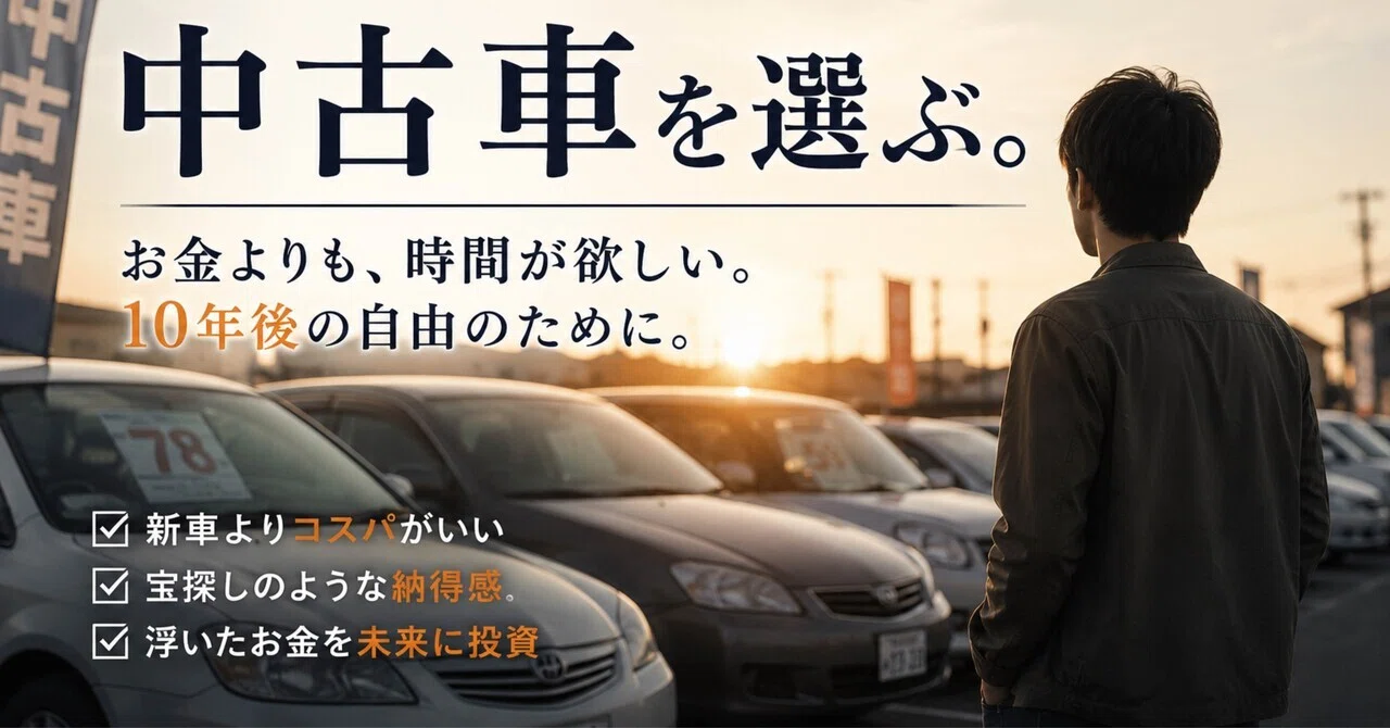 中古車を買おうよ｜®️yo｜10年後に仕事を辞めるオレ