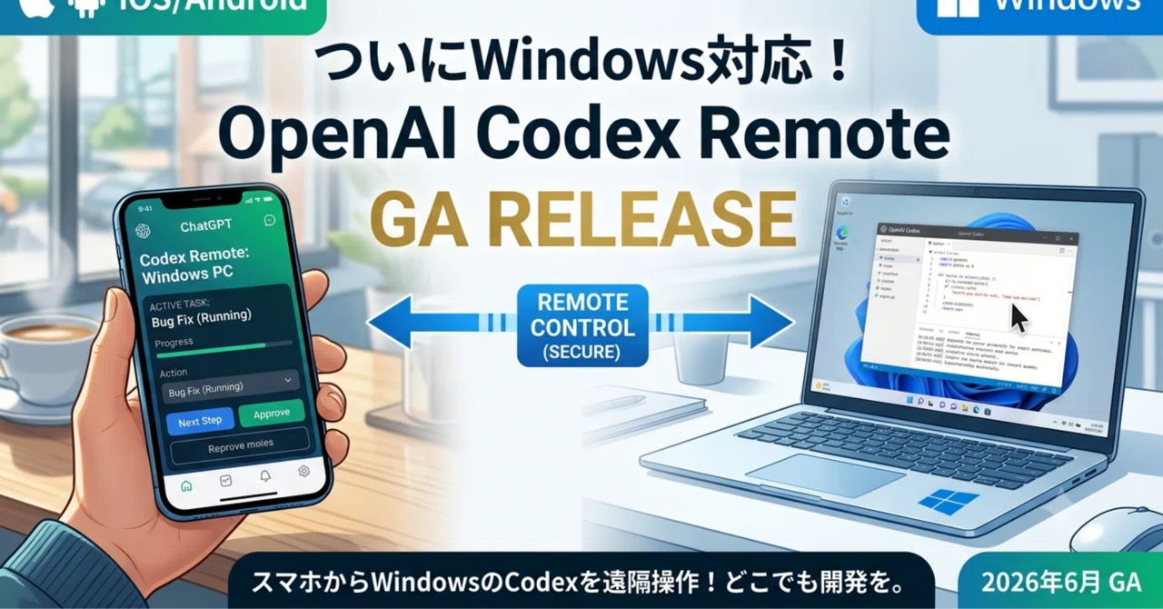 Codex Remote ついにWindowsで実装！｜朝と紅茶と大学生