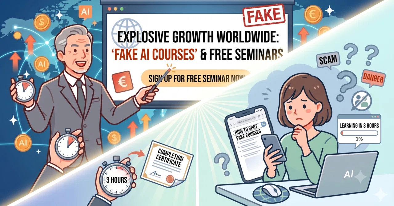 Fake AI Courses Skyrocketing Worldwide｜クールポップ