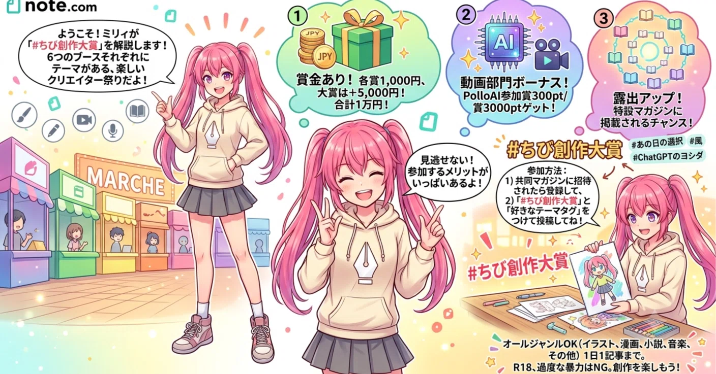 主催から正式ルールの告知出たよー ちび創作大賞開幕！！ 各審査員の