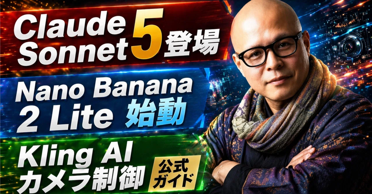 Claude Sonnet 5登場、Nano Banana 2 Lite始動、Kling AIカメラ制御、Sarashina3国産LLM刷新【Creative AI Digest No.106 2026.07.01】