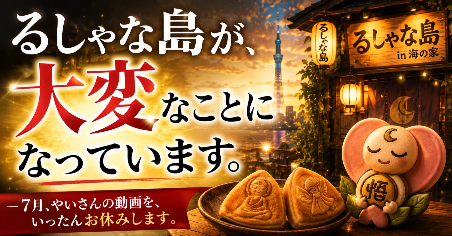 るしゃな島が、大変なことになっています。——7月、やいさんの動画を 