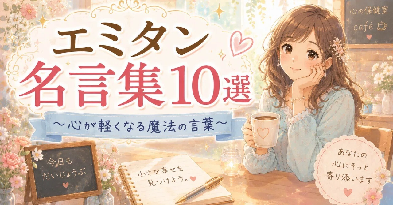 エミタン名言集10選〜心が軽くなる魔法の言葉〜｜Haruka114(えみたん)