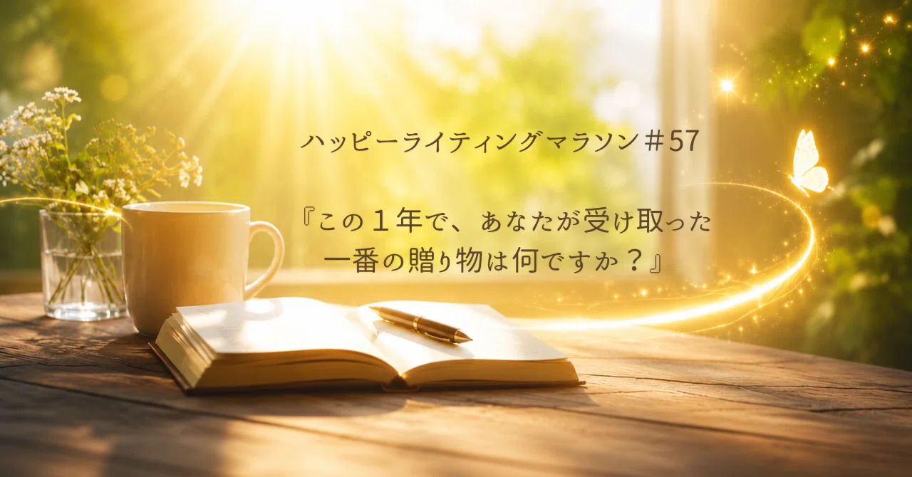 ハッピーライティングマラソン＃57『この1年で、あなたが受け取った一