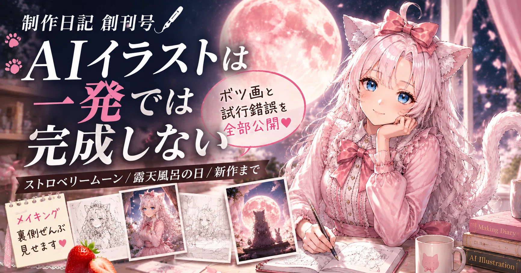 制作日記 創刊号】AIイラストは一発では完成しない──ボツ画と試行