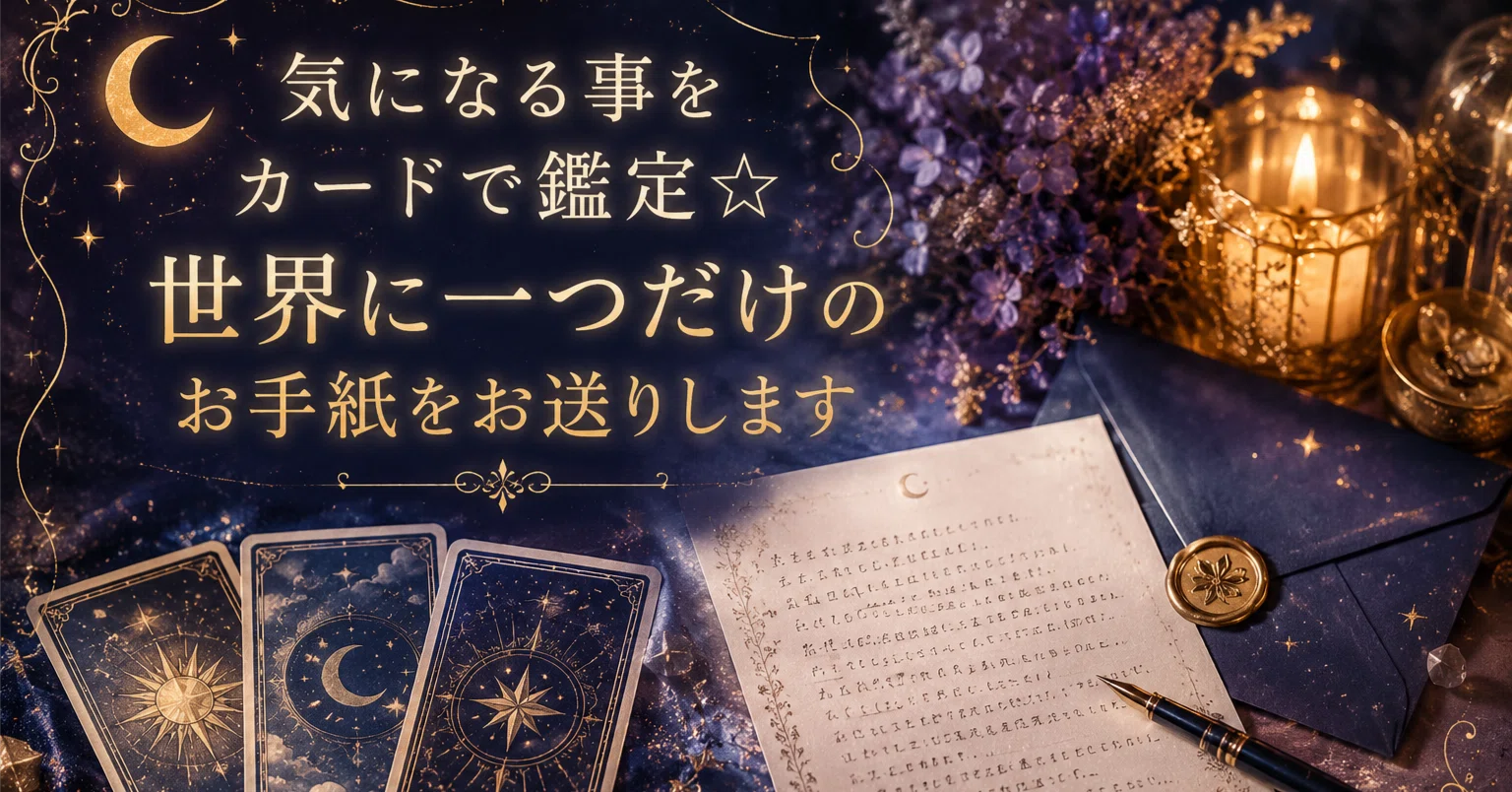 十六夜月の日】占いにご興味のあるあなたへ、世界で一つだけのお手紙を