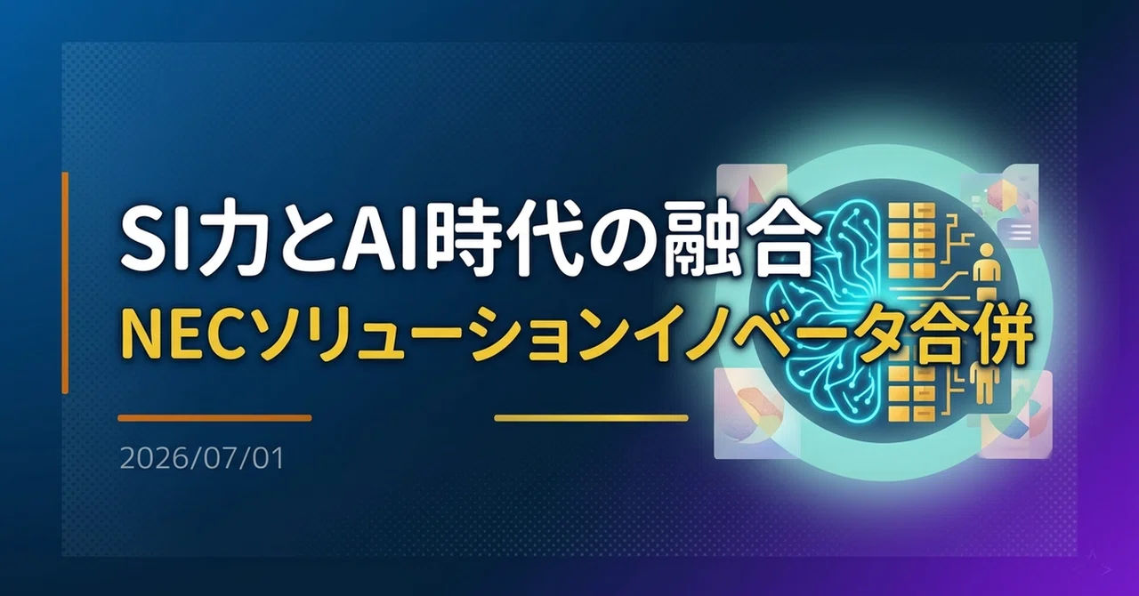 【ニュース】NECソリューションイノベータを吸収合併｜Yoshi_eco