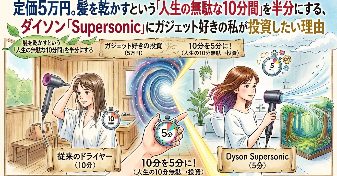 定価5万円。髪を乾かすという「人生の無駄な10分間」を半分にする