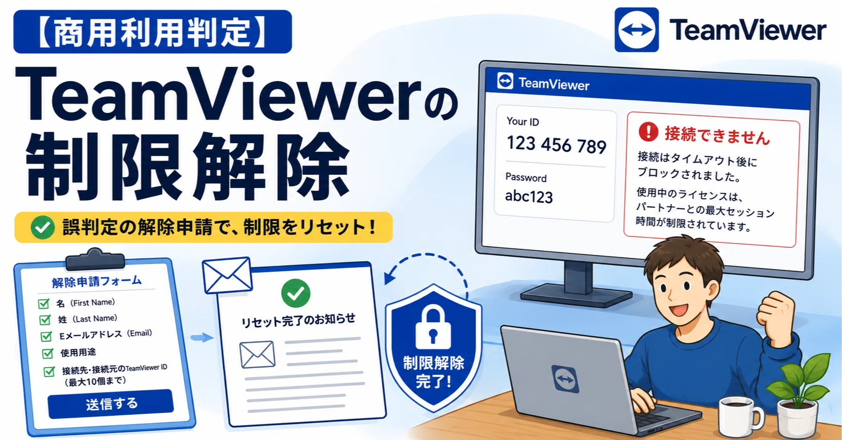 商用利用判定】 TeamViewer の制限解除｜BUTACO