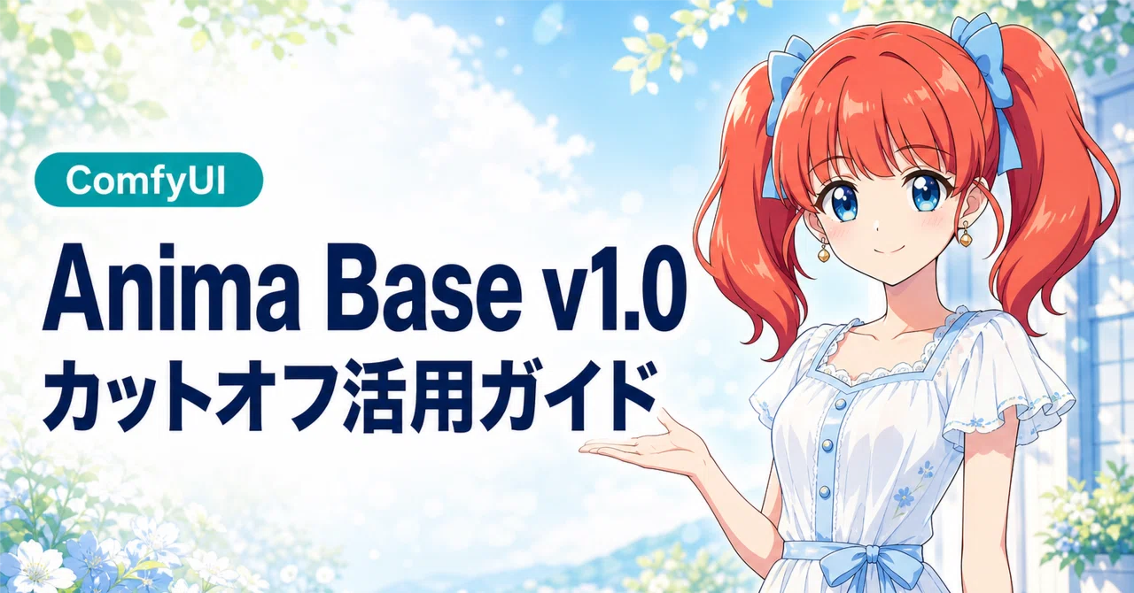 Anima Base Comfyui (ComfyUI) Anima Base v1.0のカットオフ情報を理解し楽する方法|秋葉原IT戦略研究所