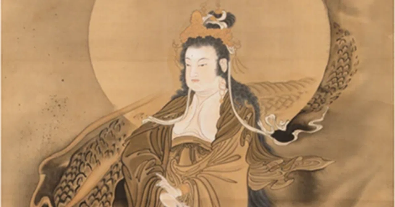 河鍋暁斎の世界」展出品作㉑ 暁斎《竜頭観音図》明治4-22年（1871-89年