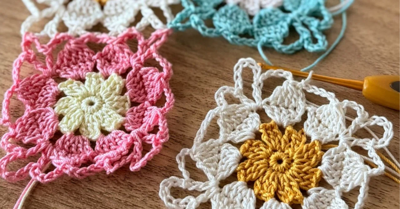 Square Lace Motif (#motif_007)｜Patreon｜hime*hima / レース編みの