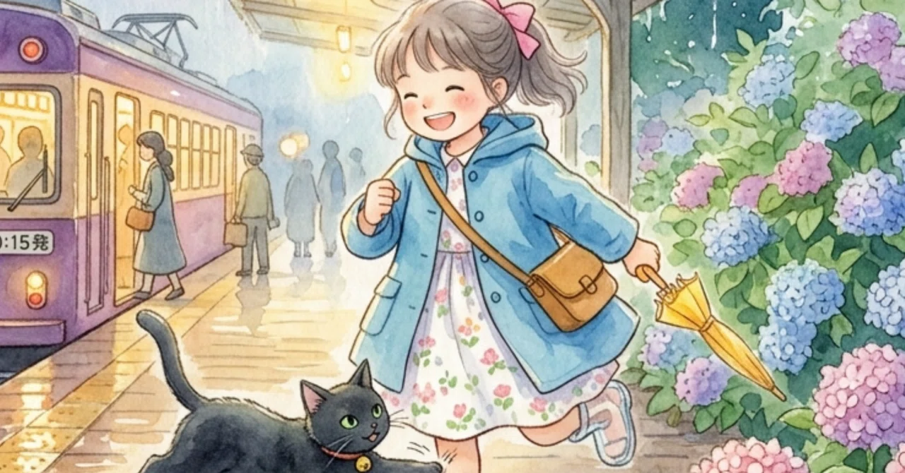 詩小説】紫陽花の街の中で。（3つのお題に空想のひらめきを）｜朔太