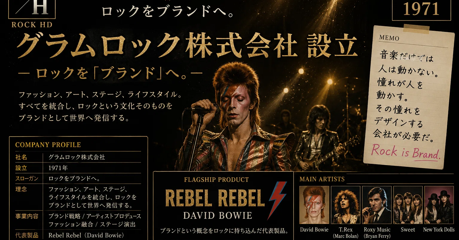 ROCK HD考察】グラムロック株式会社はなぜ誕生したのか？──ロックを
