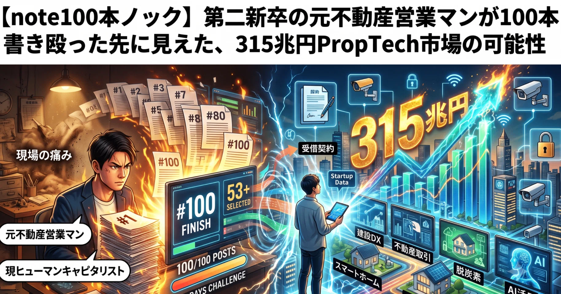 note100本ノック】第二新卒の元不動産営業マンが100本書き殴った先に