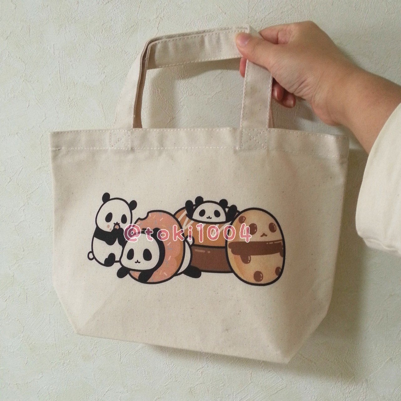 かわいいトートバックが届きました とんぼりワッショイ と デザインフェスタ 両日 E 353 に 持っていきます 絵 イラスト イラストレーター お絵描き パンダ 一日一絵 イラストレーターとき Note