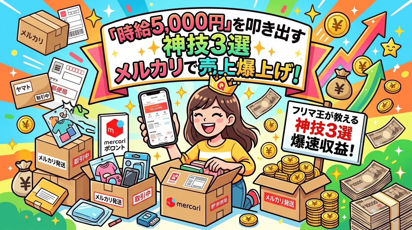 メルカリで売上を爆上げしたいならコレ見とけ！フリマ王が教える「時給 