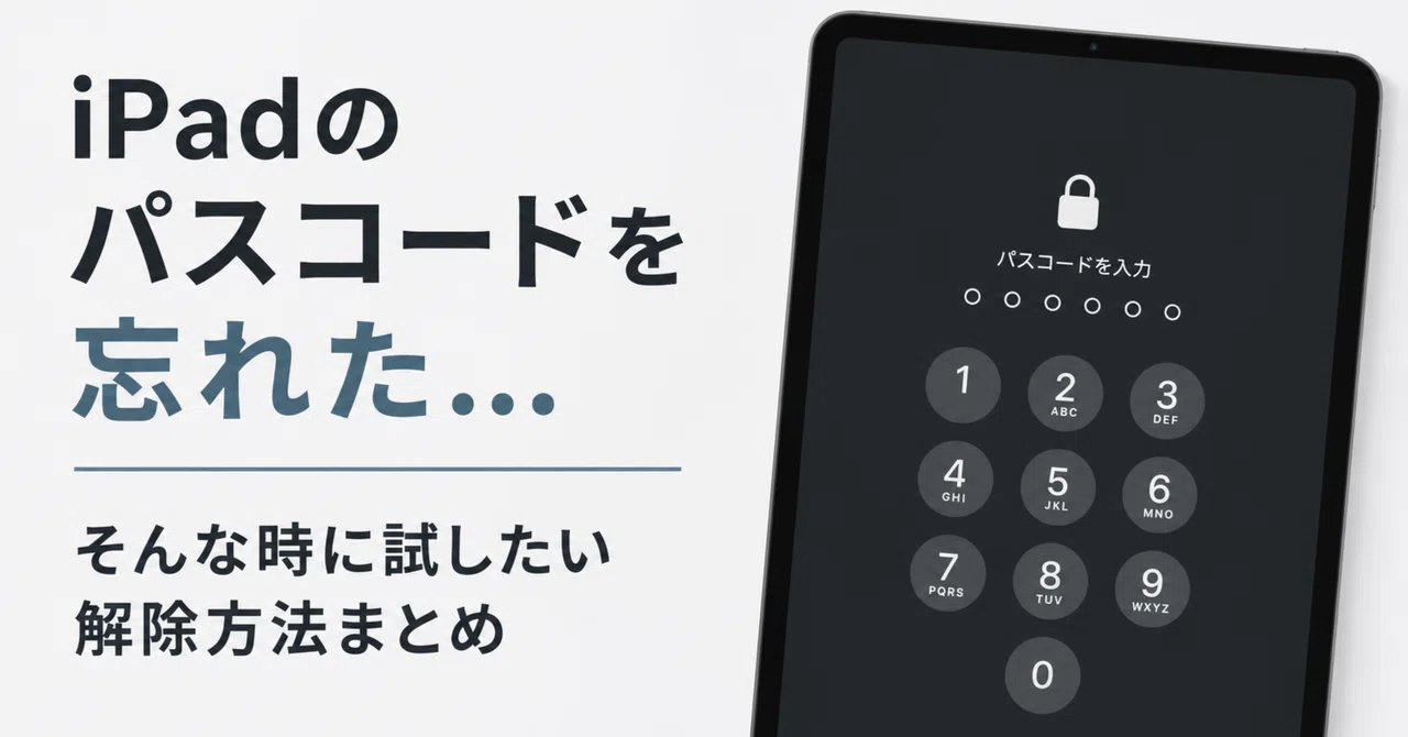 Forgot your iPad passcode? Here are some tricks to unlock it｜Ninaの整理メモ