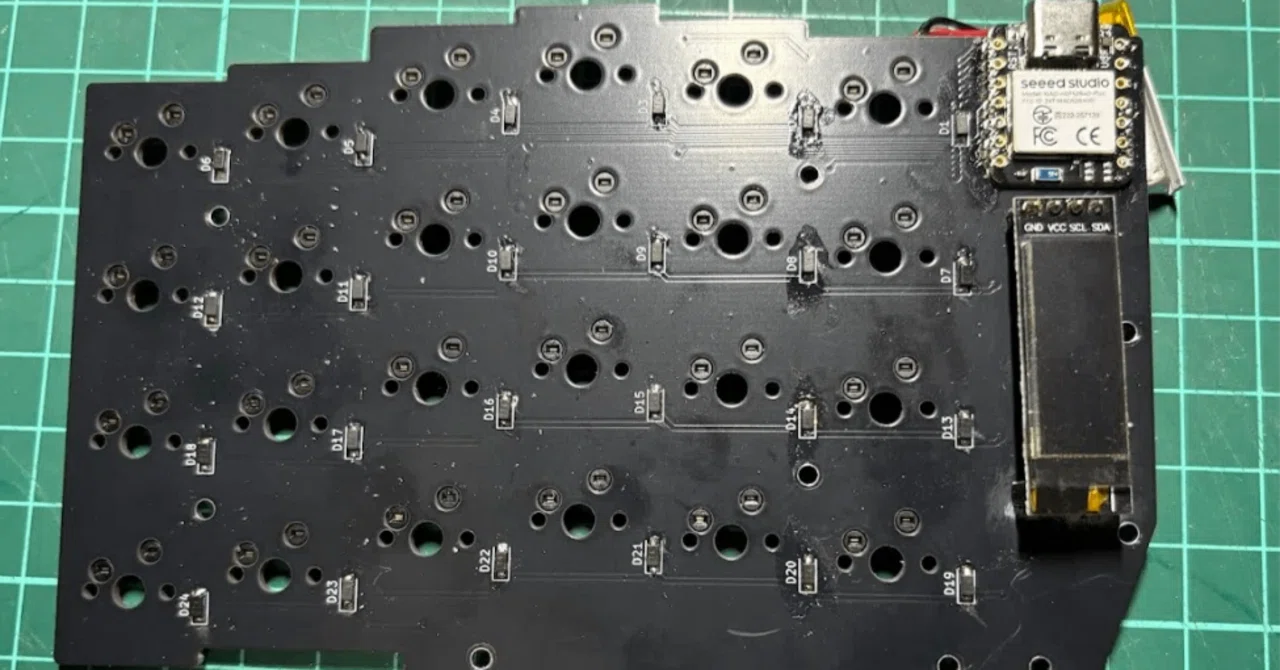 自作キーボードv2 - はんだ付け＆テスト｜ぷらっく
