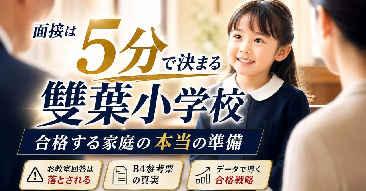 雙葉小学校の面接は5分で何を見る？お教室回答で落ちる理由とB4参考票