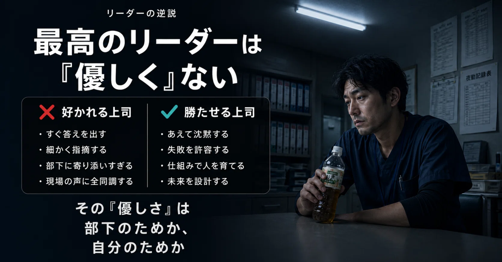 最高のリーダーは「優しく」ない。現場が蘇る、たった一つの逆説｜CARE