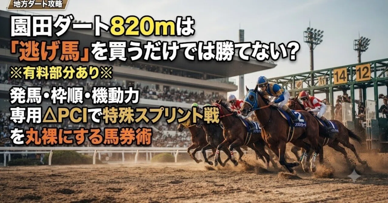 最終完成版※【地方ダート攻略（有料部分あり）】園田ダート820mは