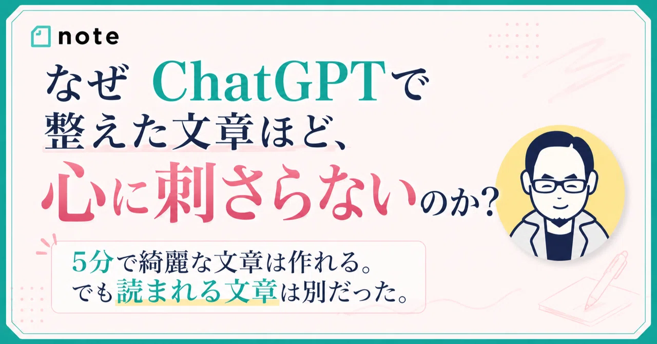 なぜChatGPTで整えた文章ほど、心に刺さらないのか?