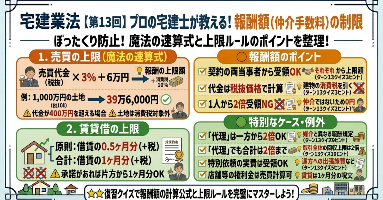宅建 制限、税、など 🏠 【宅建2026】ゼロから始める合格への道！第13回「ぼったくりは一発