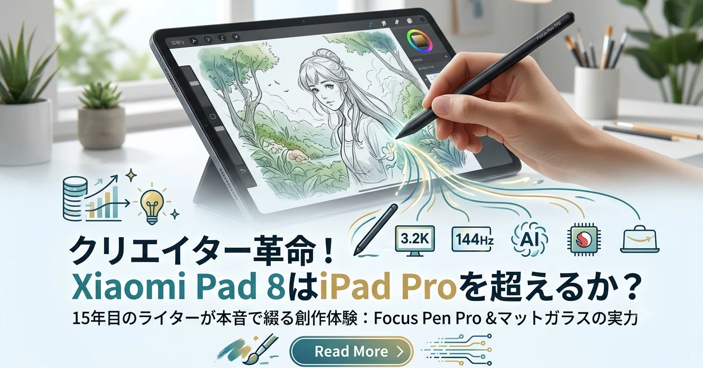 クリエイター革命！Xiaomi Pad 8はFocus Pen ProとマットガラスでiPad