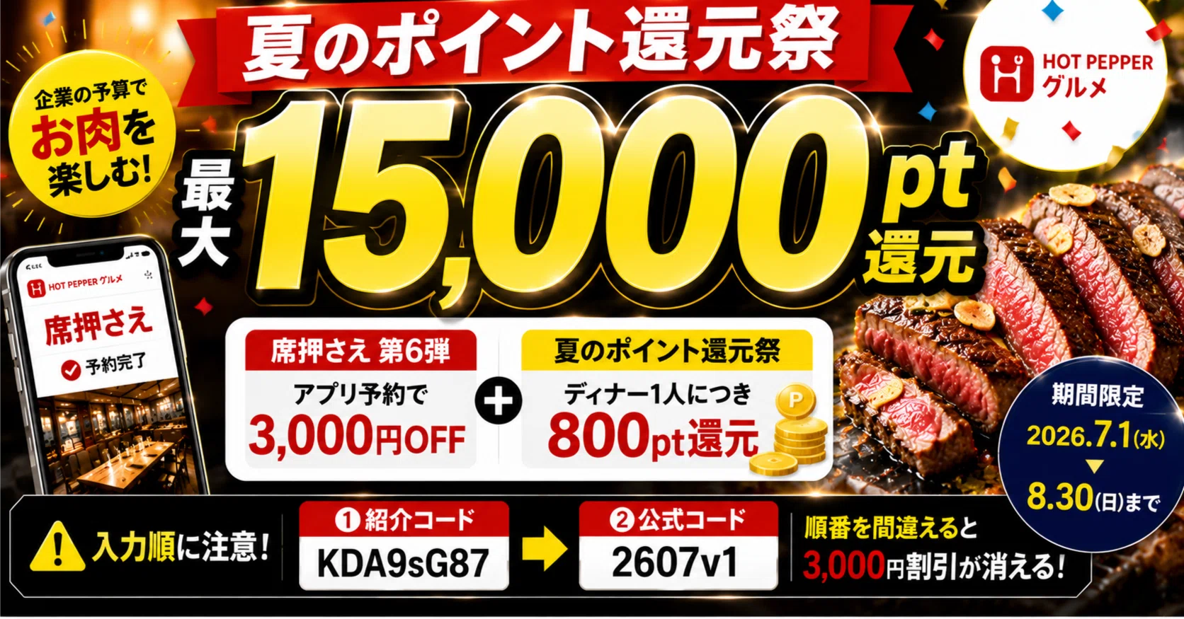 ぽっぽ まとめ買い 常連様割引 最大15,000pt！】ホットペッパー夏の還元祭2026で失敗しないための