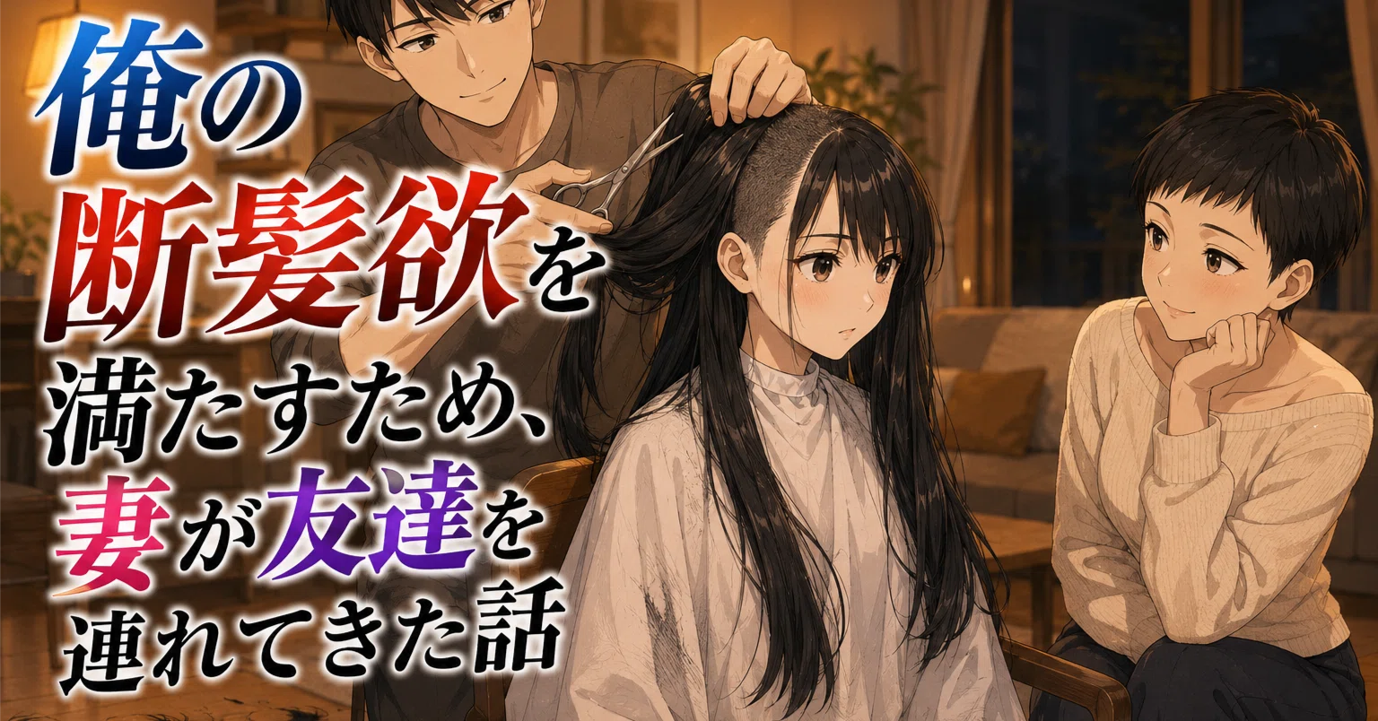R18【断髪小説】俺の断髪欲を満たすため、妻が友達を連れてきた話