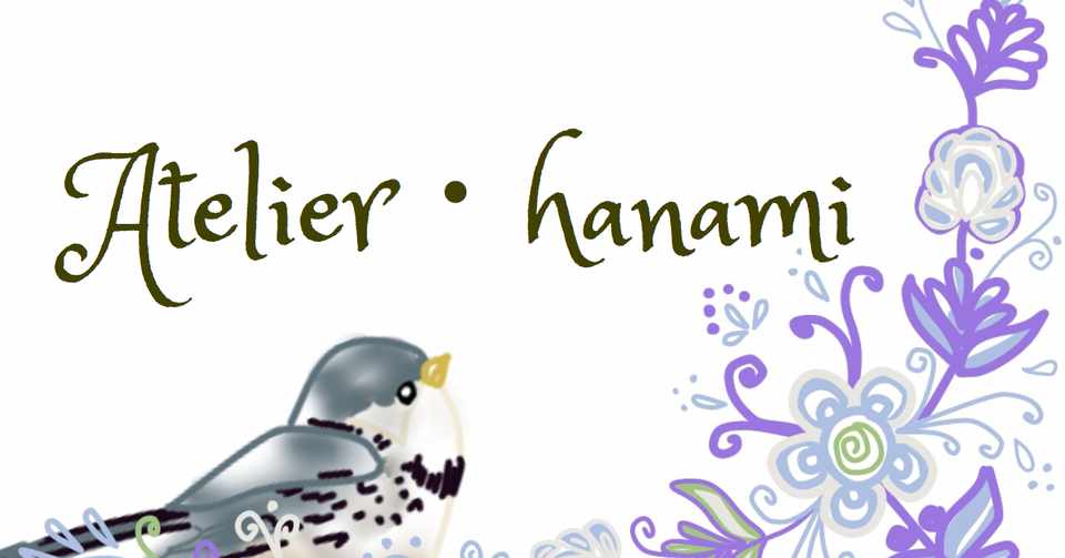 今日のイラスト練習と刺繍図案 小鳥と紫の花 Atelier Hanami 刺繍とイラストと Note