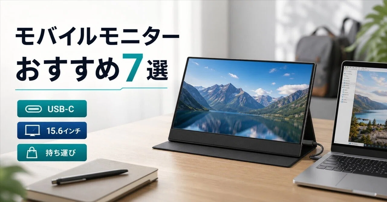 モバイルモニターのおすすめ7選 持ち運びやすさ・接続性・保証で選ぶ