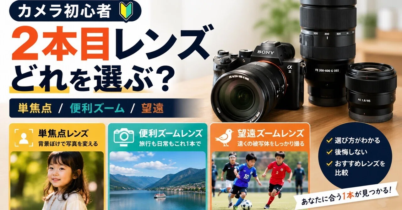 カメラ初心者が2本目に買うレンズはどれ？単焦点・便利ズーム・望遠で