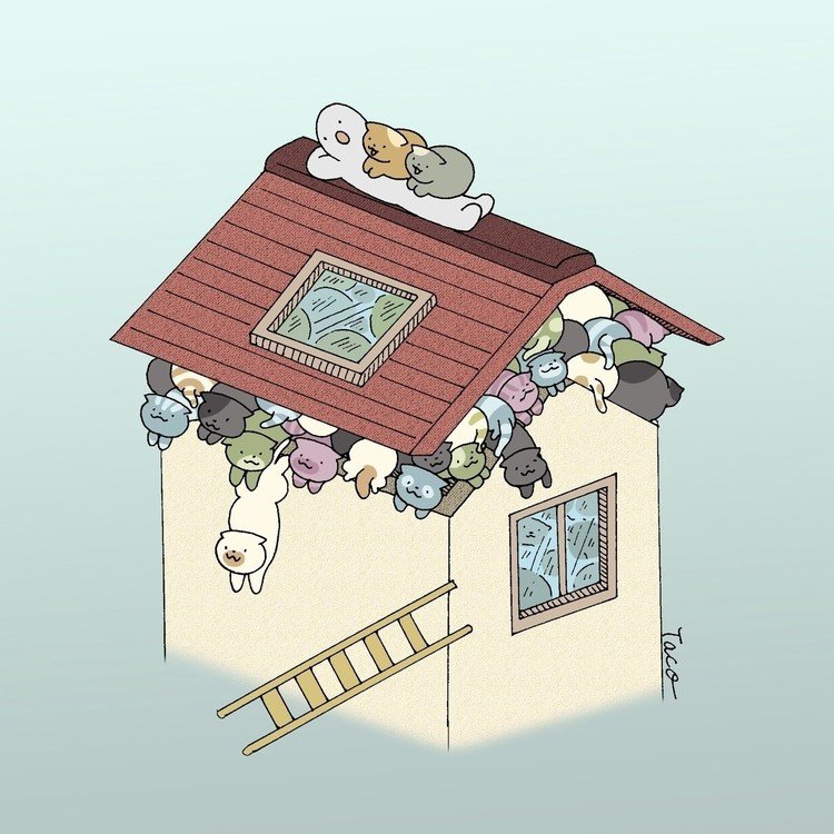 「あふれでる幸せ」
#illustration #絵本 #イラスト #cat #猫 #マンガ