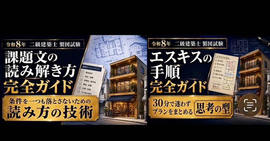 二級建築士 製図｜課題文の読み方＆エスキス完全ガイド｜独学合格
