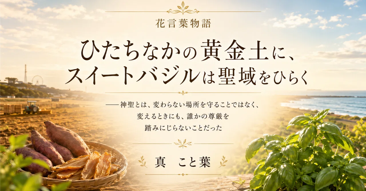 In the Golden Soil of Hitachinaka, Sweet Basil Opens a Sanctuary｜真 こと葉