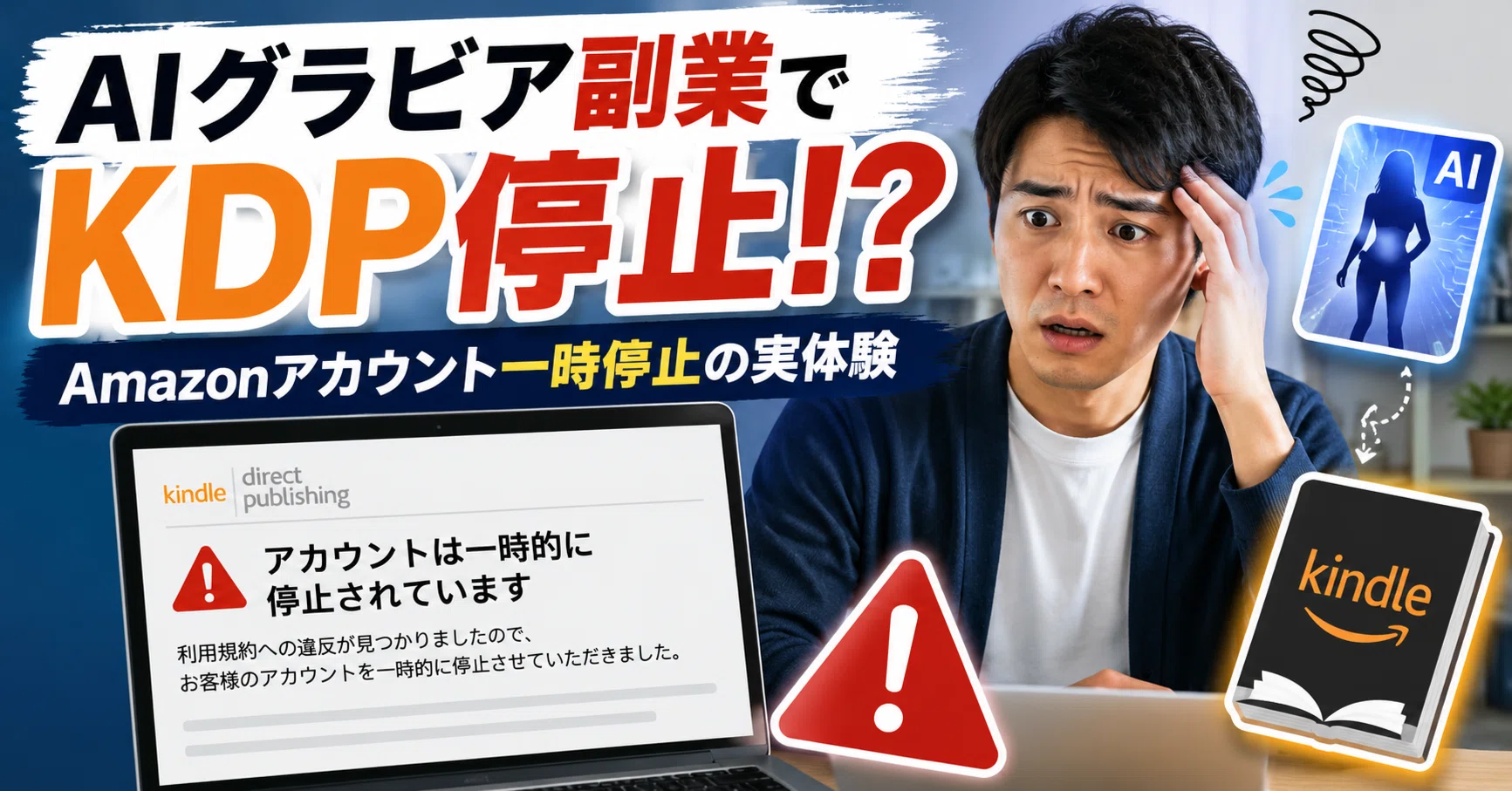 AIグラビア副業を試したら、Amazon KDPアカウントが一時停止された話