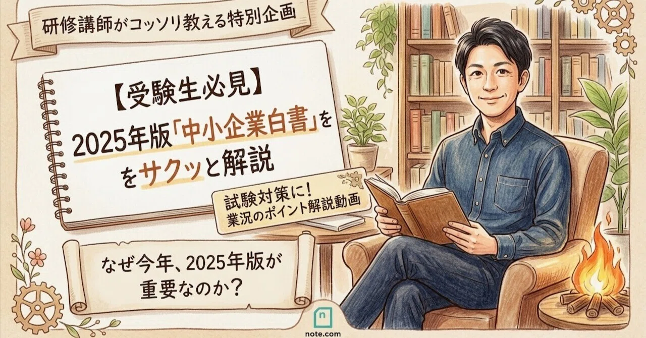 受験生必見？】2025年版「中小企業白書の概要」をざっくり解説する動画