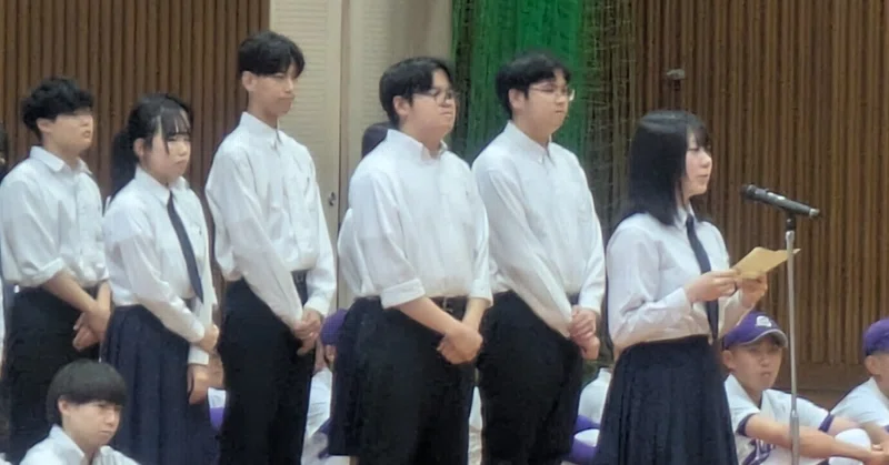 【新宮高校】硬式野球部・吹奏楽部・全国大会出場者の壮行会を実施しました。