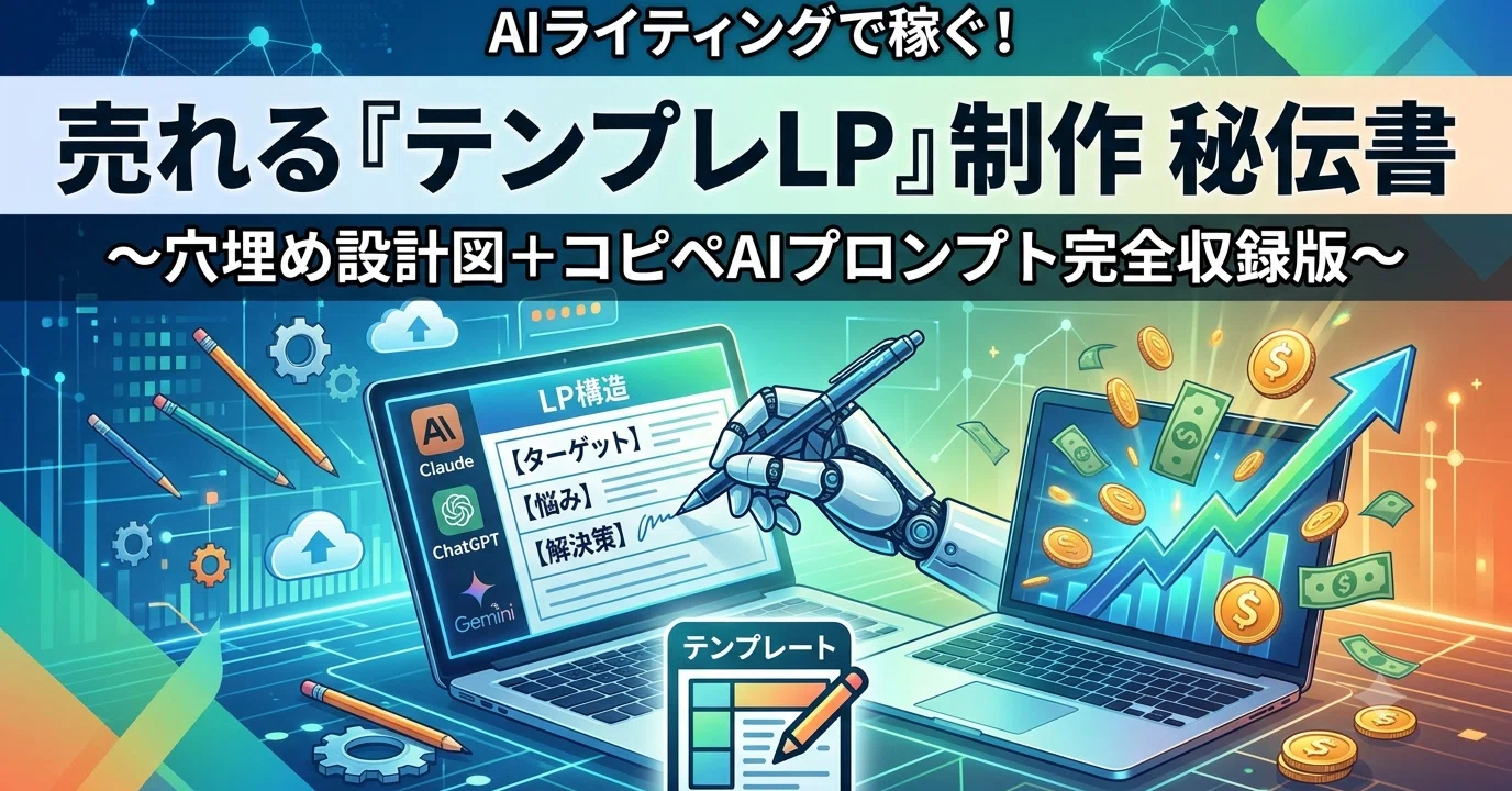 AIライティングで稼ぐ！売れる「テンプレLP」制作 秘伝書｜platypus2000jp