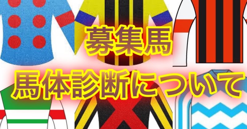 各クラブ、募集馬　馬体分析についてのご説明。