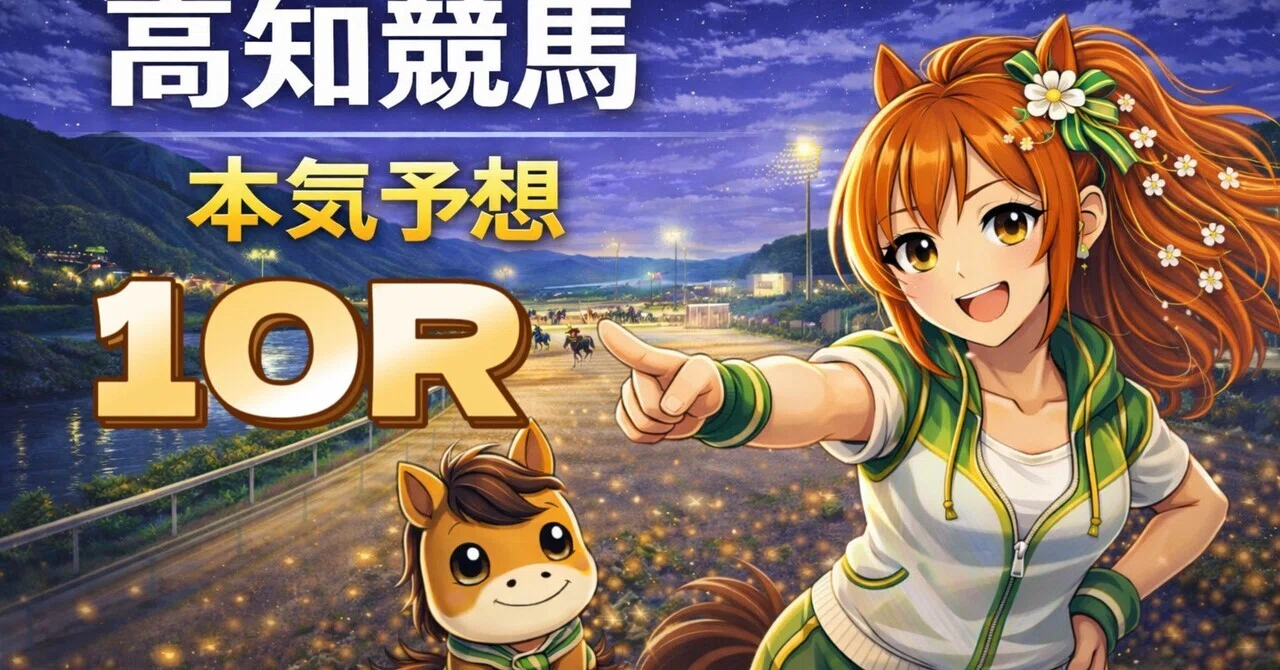 7/4(土)【高知10R 20:20】展開がハマる本命を狙う！人気馬撃破で高配当
