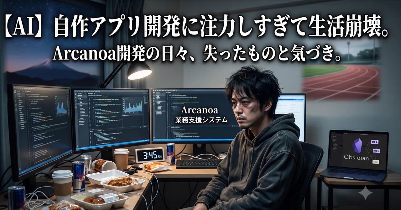 Arcanoa開発に注力しすぎて生活崩壊｜hashimoto